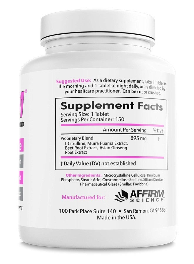 Affirm Nitric Oxide Booster for Women Dietary Supplement 750mg 150 Tablets (75 Day Supply) | Improves Blood Circulation | Created by Dr. Judson Brandeis - Image 2